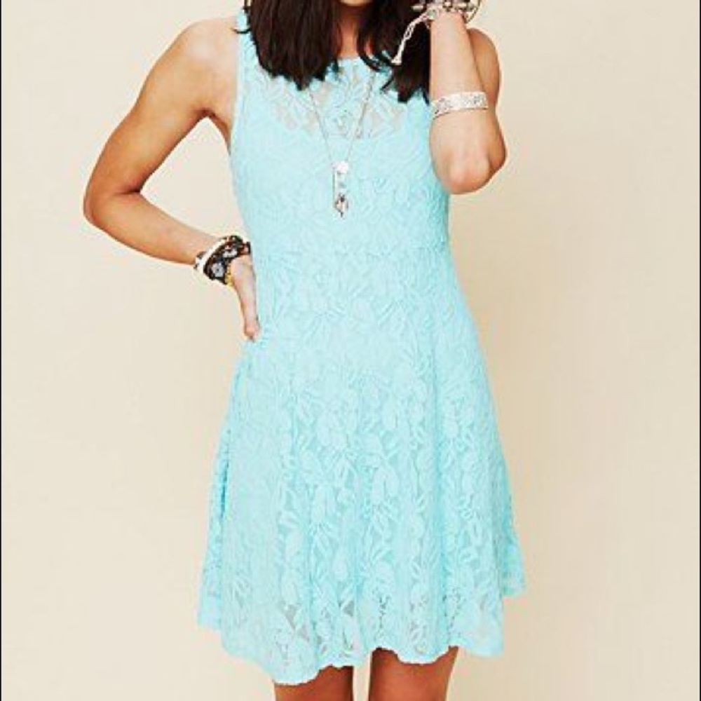 Free People Sleeveless Miles of Lace Dress